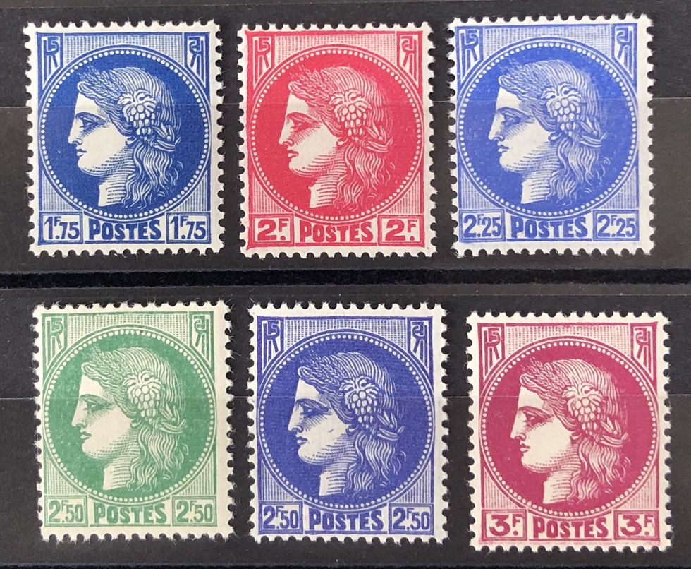 N° 372/376 Type Cérès
