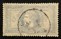 N° 33 en 3 ex. obl (gris-bleu, gris, gris clair)