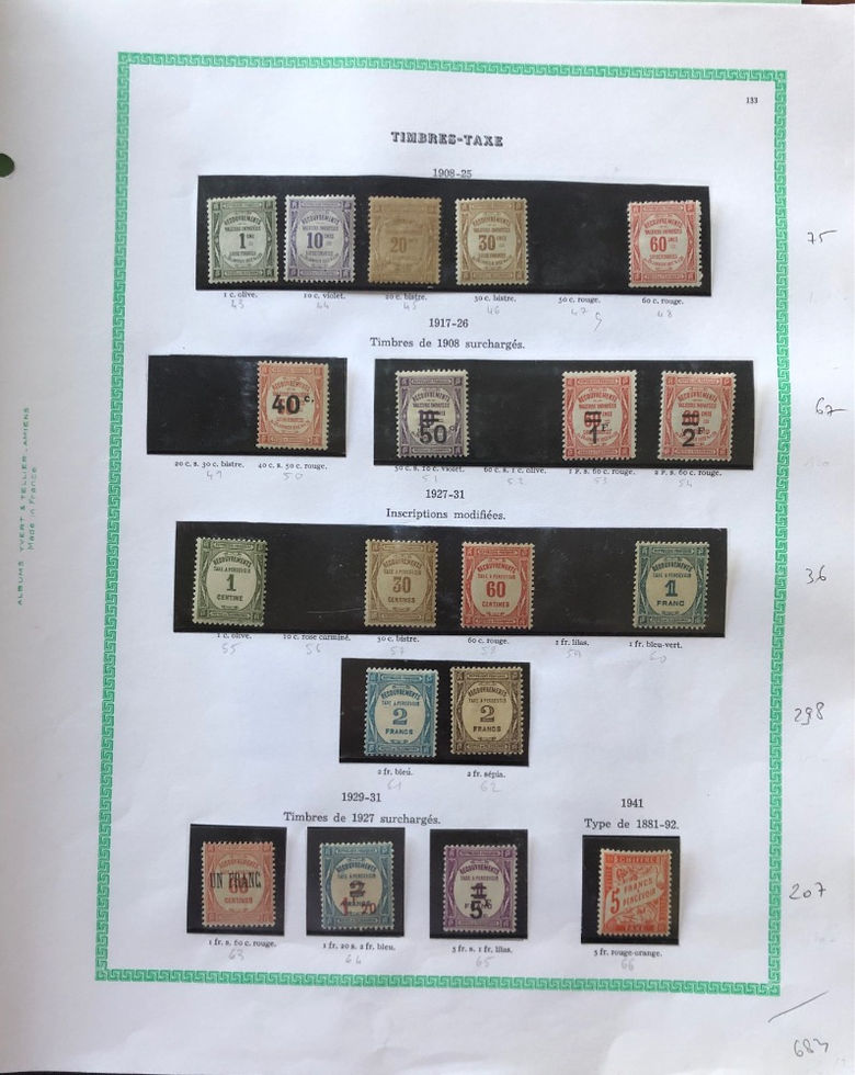 France TAXE 1893 à 1983