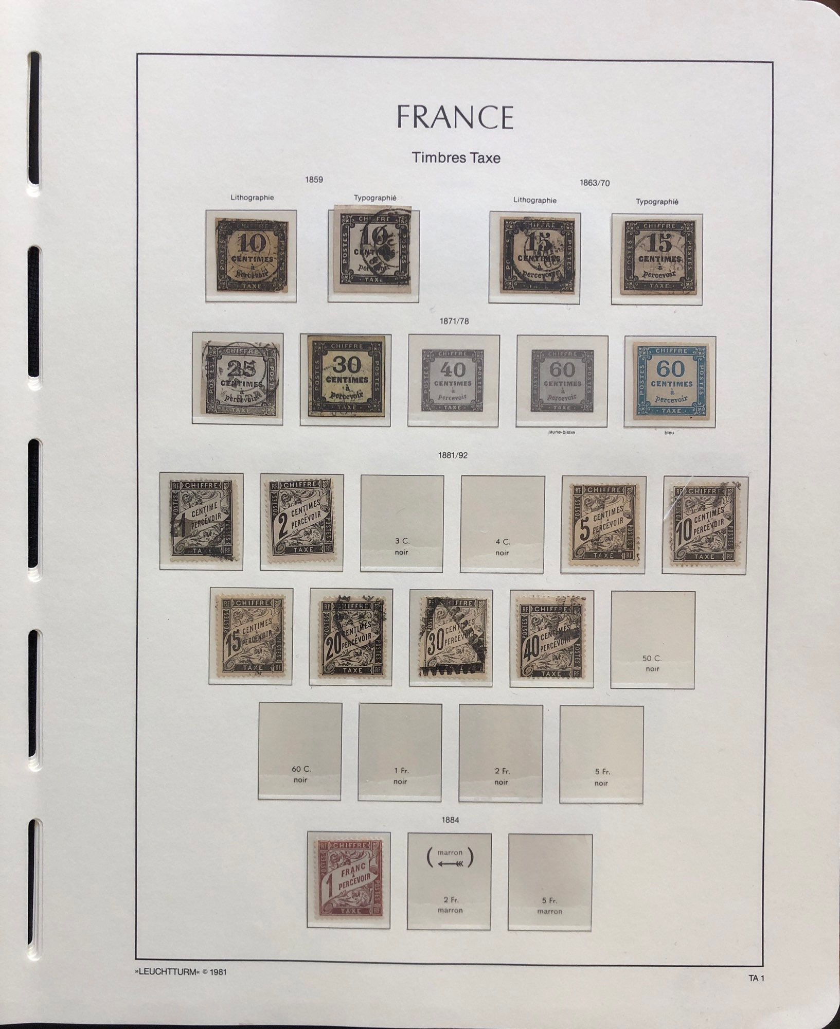 TAXE Collection 1859/1983