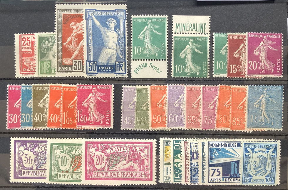 1924 - N° 183 à 215 (dont 188A+188B)