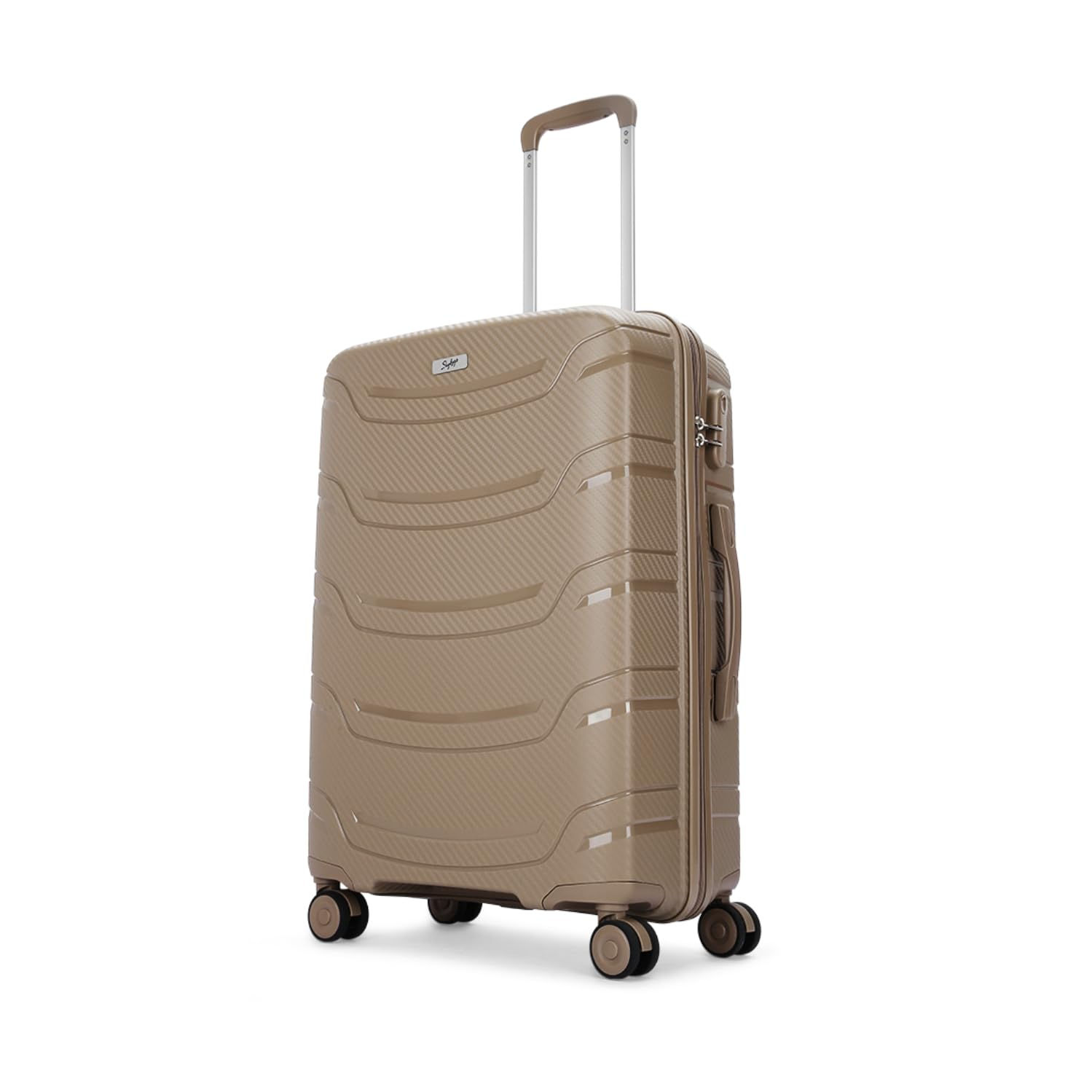 Skybags Curve Medium Size Hard Spinner Luggage (66 Cm)|Polypropylene Spinner