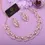 थंबनेल: Brass Brass Rose Gold, White, Purple Jewel Set  jewellery