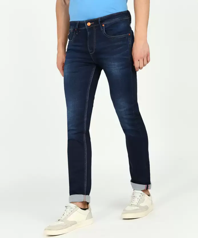 KILLER  Men Slim Mid Rise Dark Blue Jeans