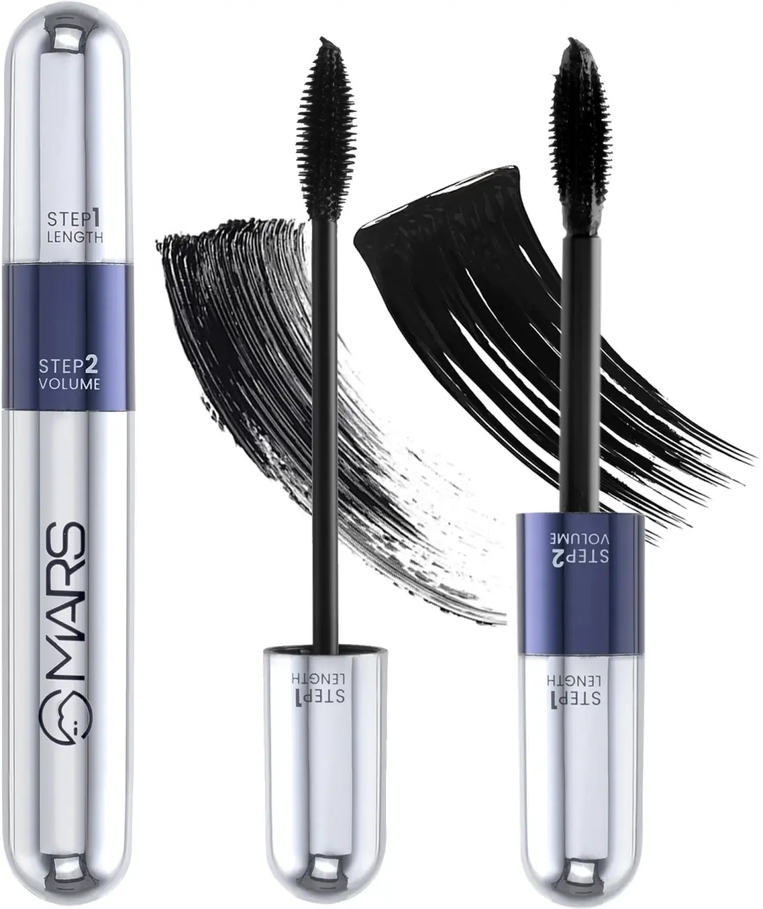 MARS 2in1 Volumizing and Lengthening Long Lasting Mascara 15 ml  (Black)