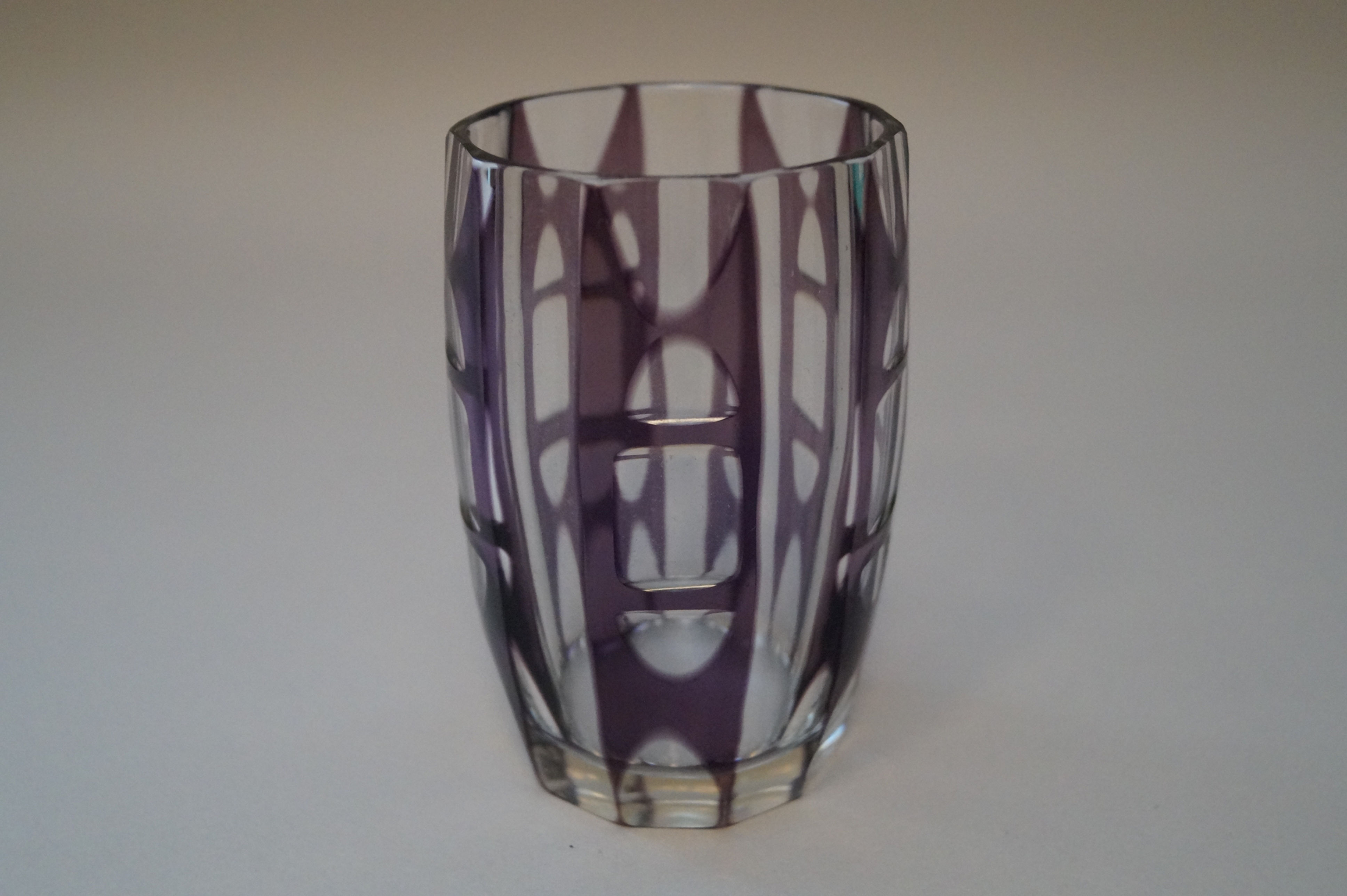 紫色切子コップ [M-049]