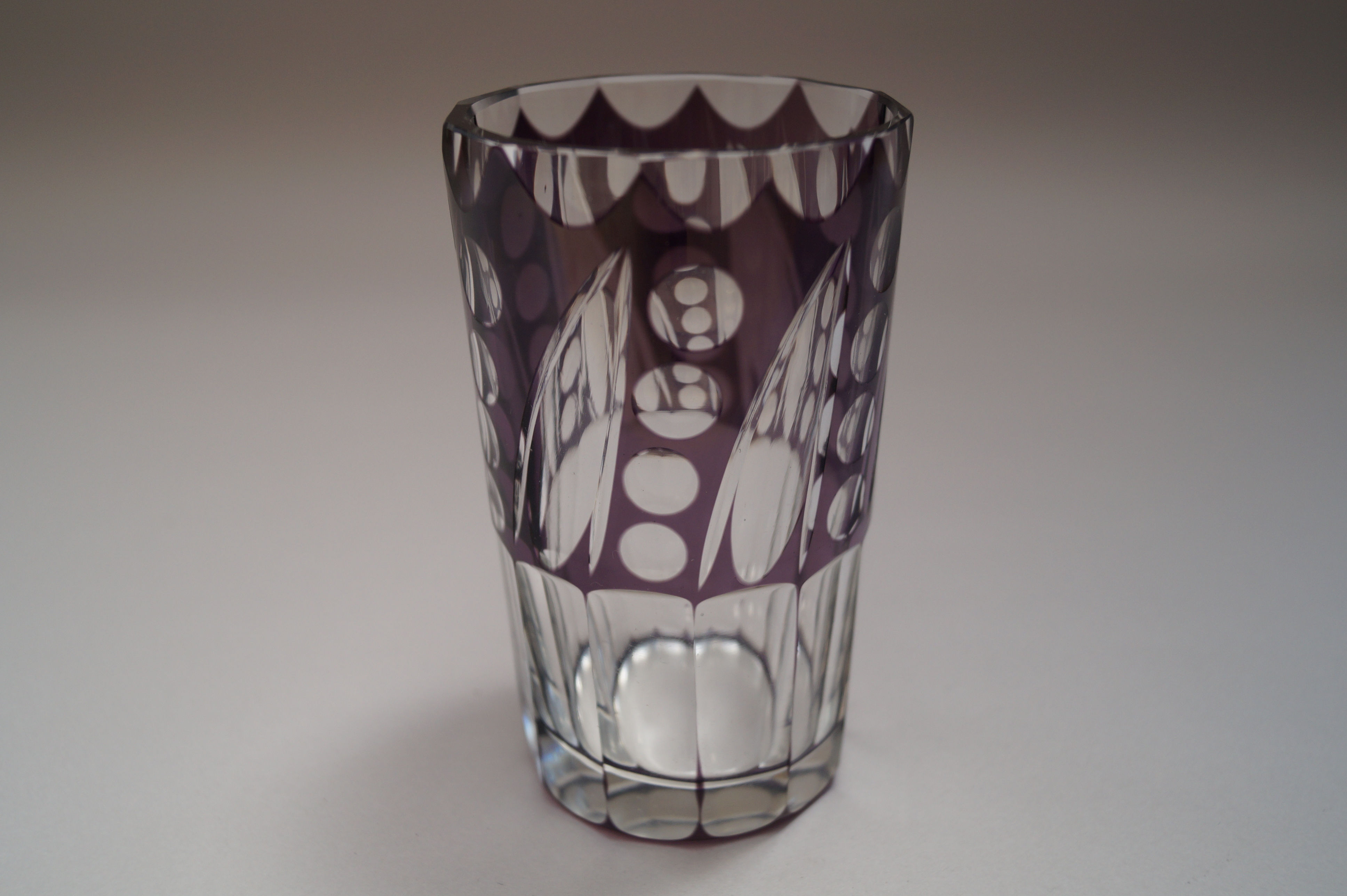 紫色切子コップ [M-051]