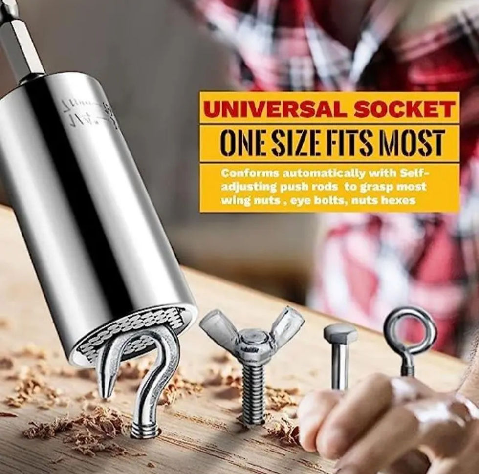Thumbnail: Universal Pin Socket Gripper Adapter 7-19mm Multifit Remove Damaged Screw Nut