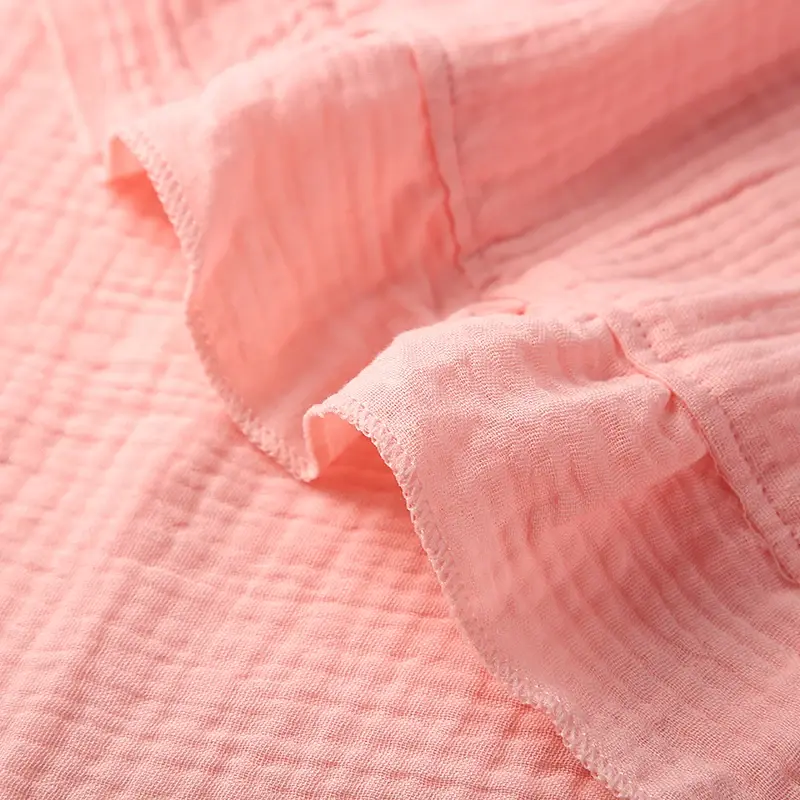 Thumbnail: Organic Cotton Baby Blankets Newborn Muslin Swaddle Baby Wrap Gauze Ruffle Blank