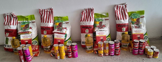 Distributing Food Parcels to the needy in Vaalwater, South Africa