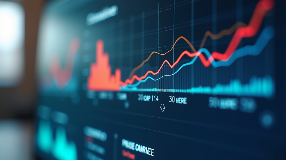 Close-up of a digital dashboard showing project timelines and risk indicators