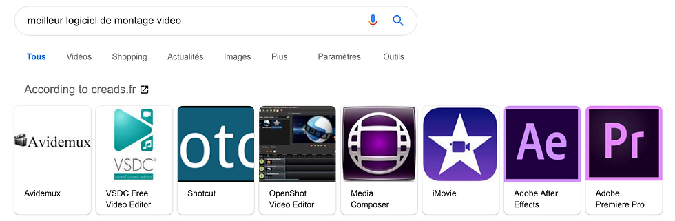 carrousel produits résultats google