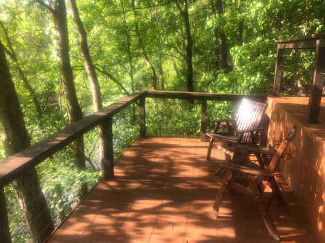New wood deck built by The Plantation Room Company.