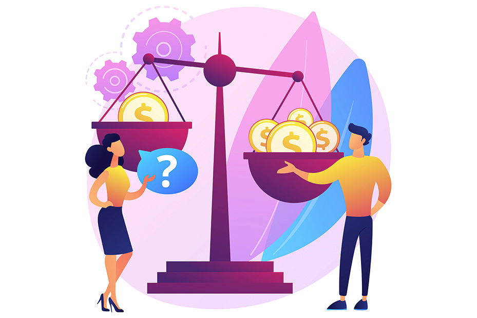 Illustration representing equal pay