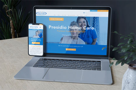 Presidio Home Care website mockup