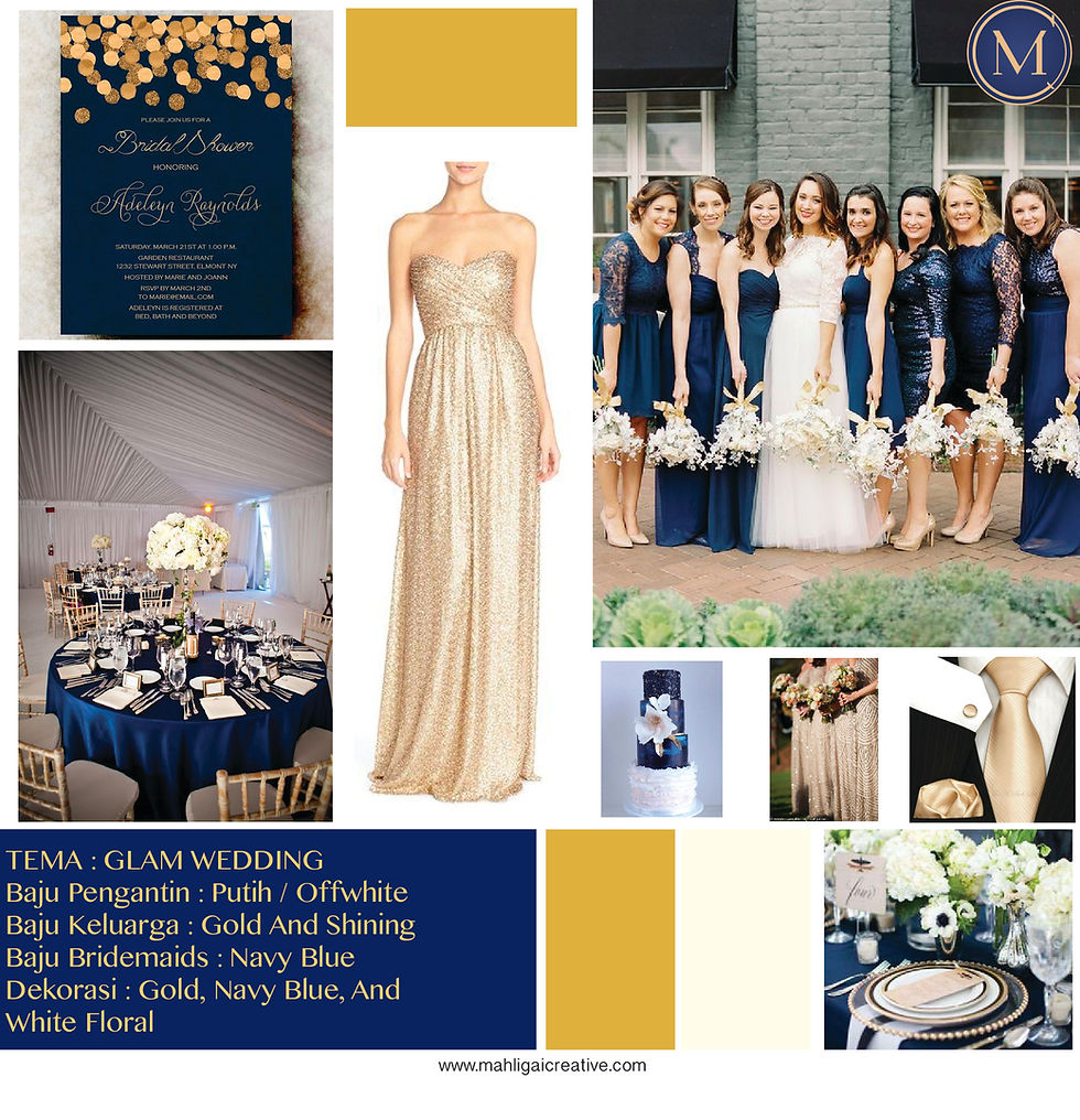 20 Tema Warna Baju Keluarga & Baju Bridesmaid di Hari Perkahwinan anda