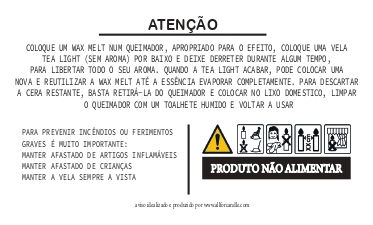 Etiquetas de segurança wax melts