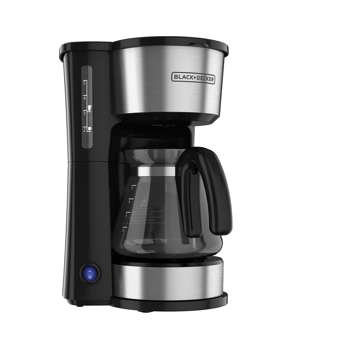 Cafetera 4 en 1 de 5Tsz con Filtro Permanente BLACK & DECKER CM0755S Plateado