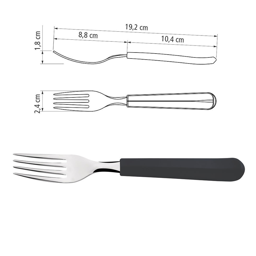 Miniatura: Set de Cubierto Tramontina Acero Inox. y Mango de Polipropileno Ónix
