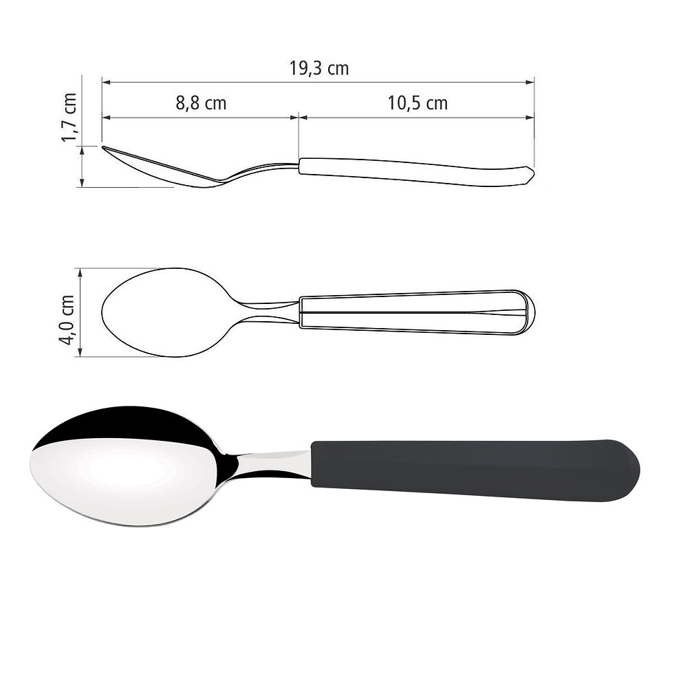 Miniatura: Set de Cubierto Tramontina Acero Inox. y Mango de Polipropileno Ónix