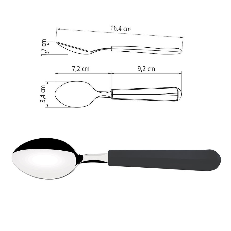 Miniatura: Set de Cubierto Tramontina Acero Inox. y Mango de Polipropileno Ónix