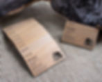 Wooden engraved business card