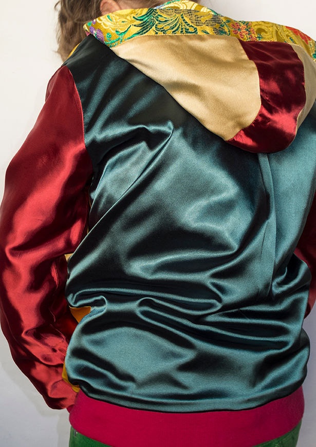 Miniatura: Chaqueta Bomber Amarillo y Flores