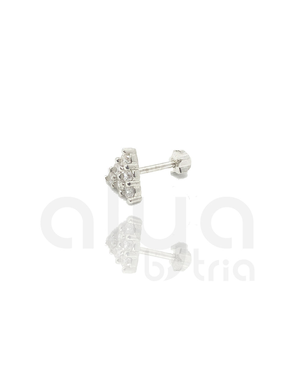 Üçgen Model Zirkonyum Taşlı Gümüş Tragus Kadın Küpesi