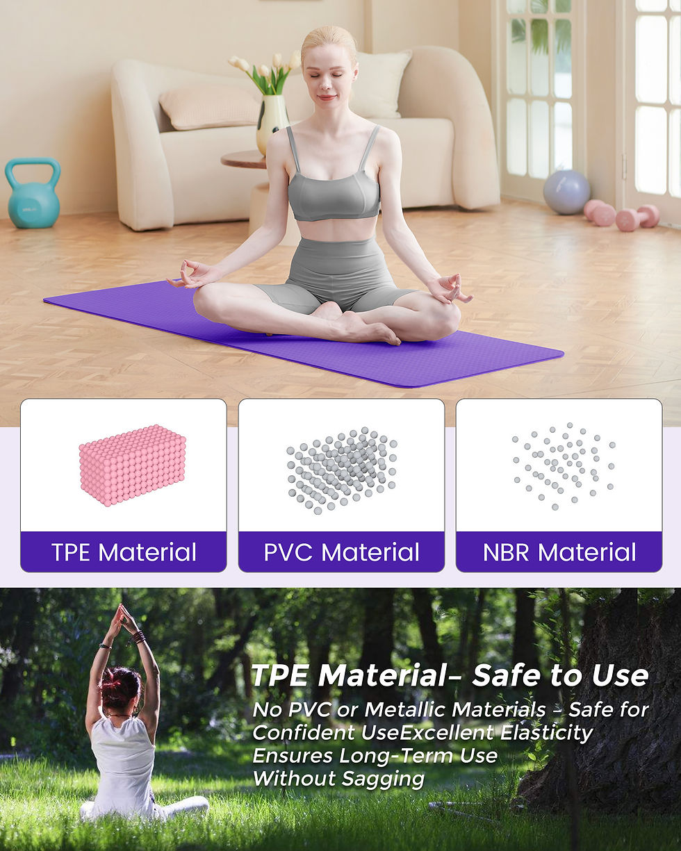 Thumbnail: TPE Non-Slip Yoga Mat – 6mm
