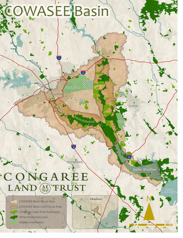 The conservation fabric in the Cowasee basin in South Carolina is made up of locally led conservation.