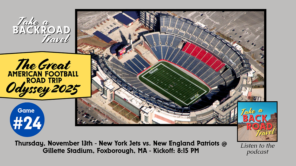 Thursday, November 13th - New York Jets vs. New England Patriots @ Gillette Stadium, Foxborough, MA - Kickoff: 8:15 PM