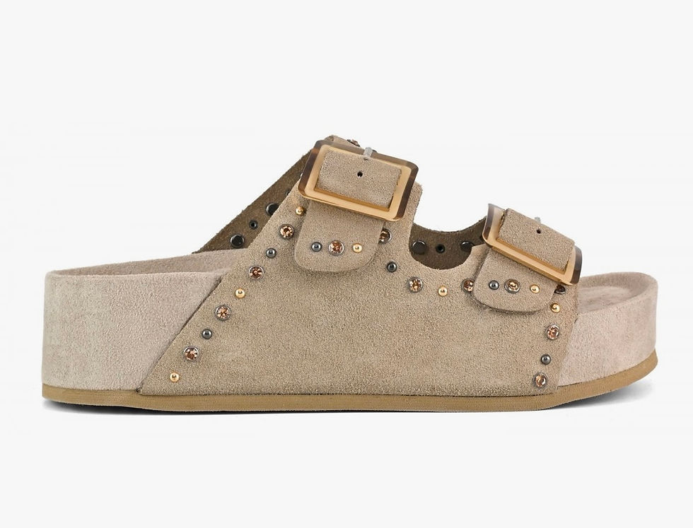תמונה ממוזערת: Wedge sandal with anatomical insole and rhinestones
