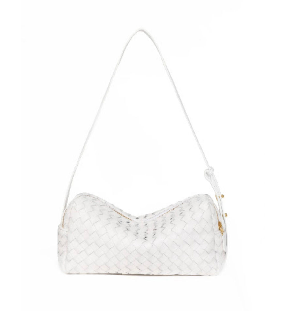 Trousse Woven Leather White