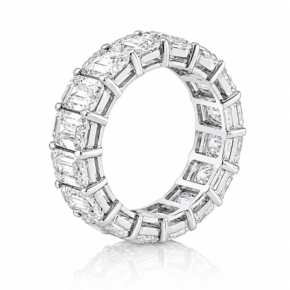 Thumbnail: Emerald-Cut Lab-Grown Diamond Ring | Eternity Ring