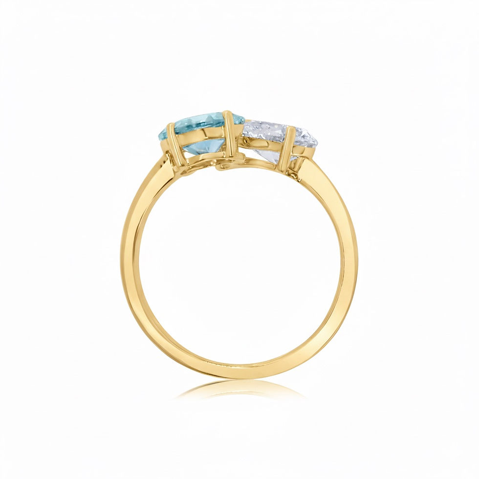 Thumbnail: Oval-Cut Fancy Blue Lab-Grown Diamond Ring (2.0ctw) | Blue Diamond Ring
