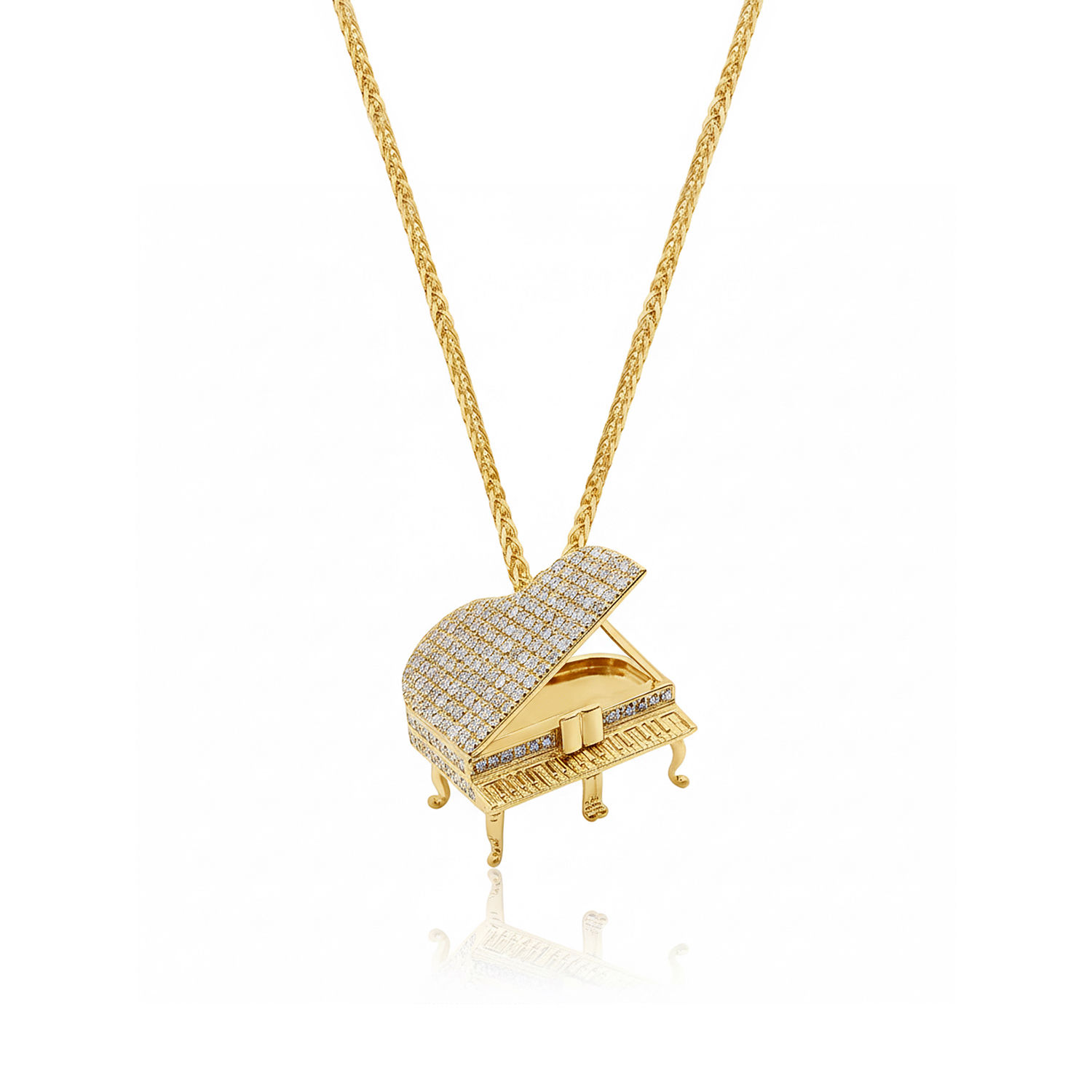 Piano Necklace Lab-Grown Diamond Pendant (Total 0.53ct)