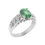 Thumbnail: Oval lab-grown emerald 18K ring 1.5ctw