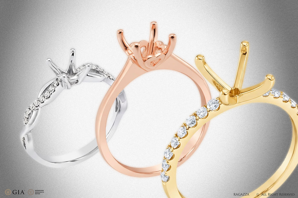 ragazza diamond ring setting in 18k gold