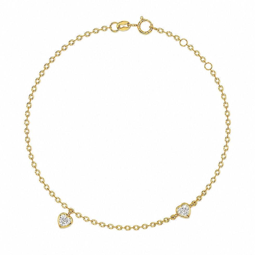 Thumbnail: 0.2-Carat Heart-Shaped Lab-Grown Diamond Bracelet