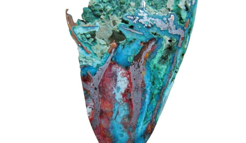 Indonesian Chrysocolla with native copper - Marl Lasater, The Clamshell
