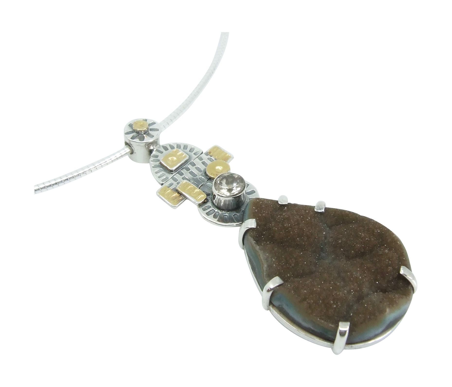 Chocolate Druzy Pendant