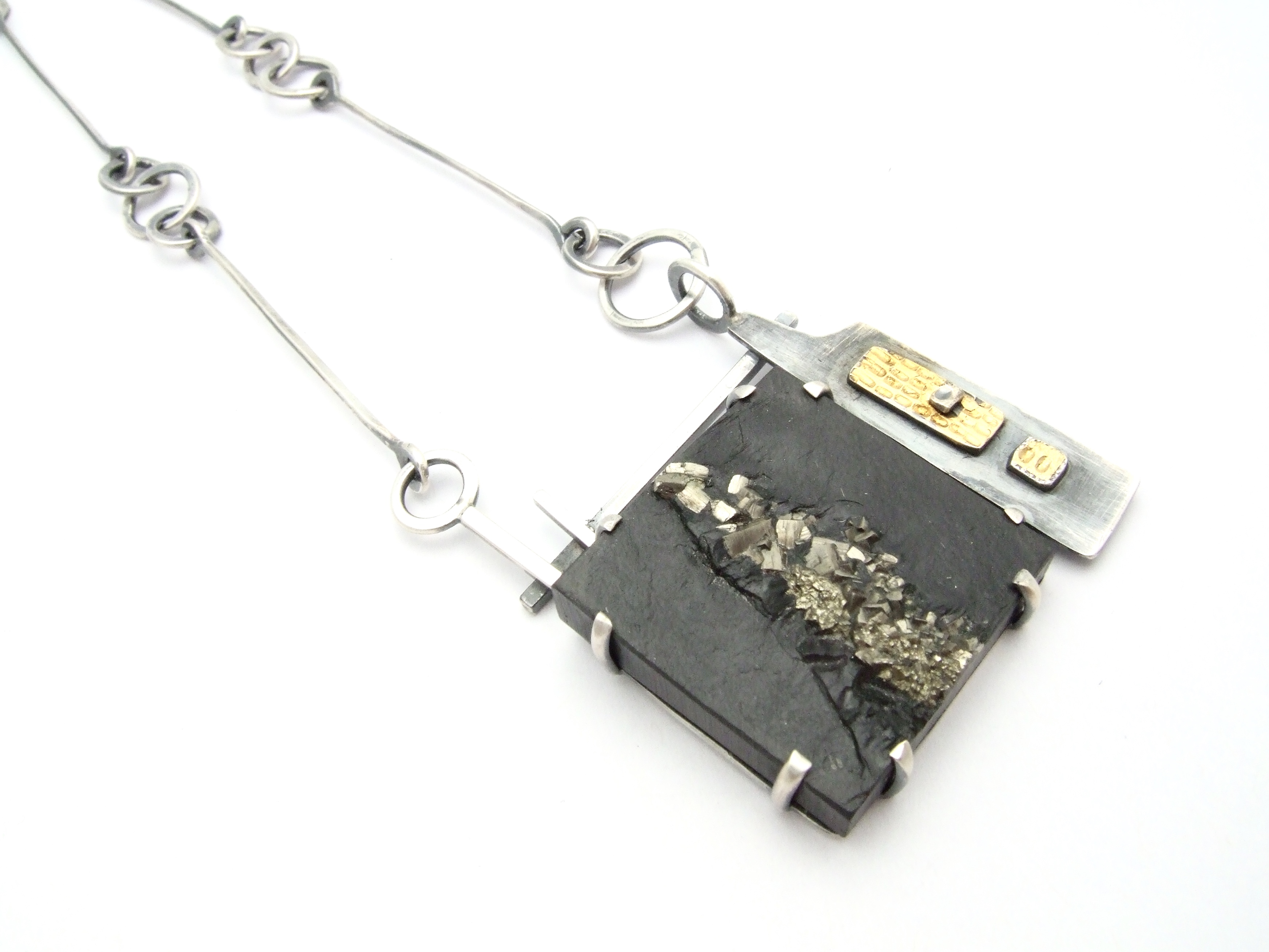 Pyrite & Slate Pendant