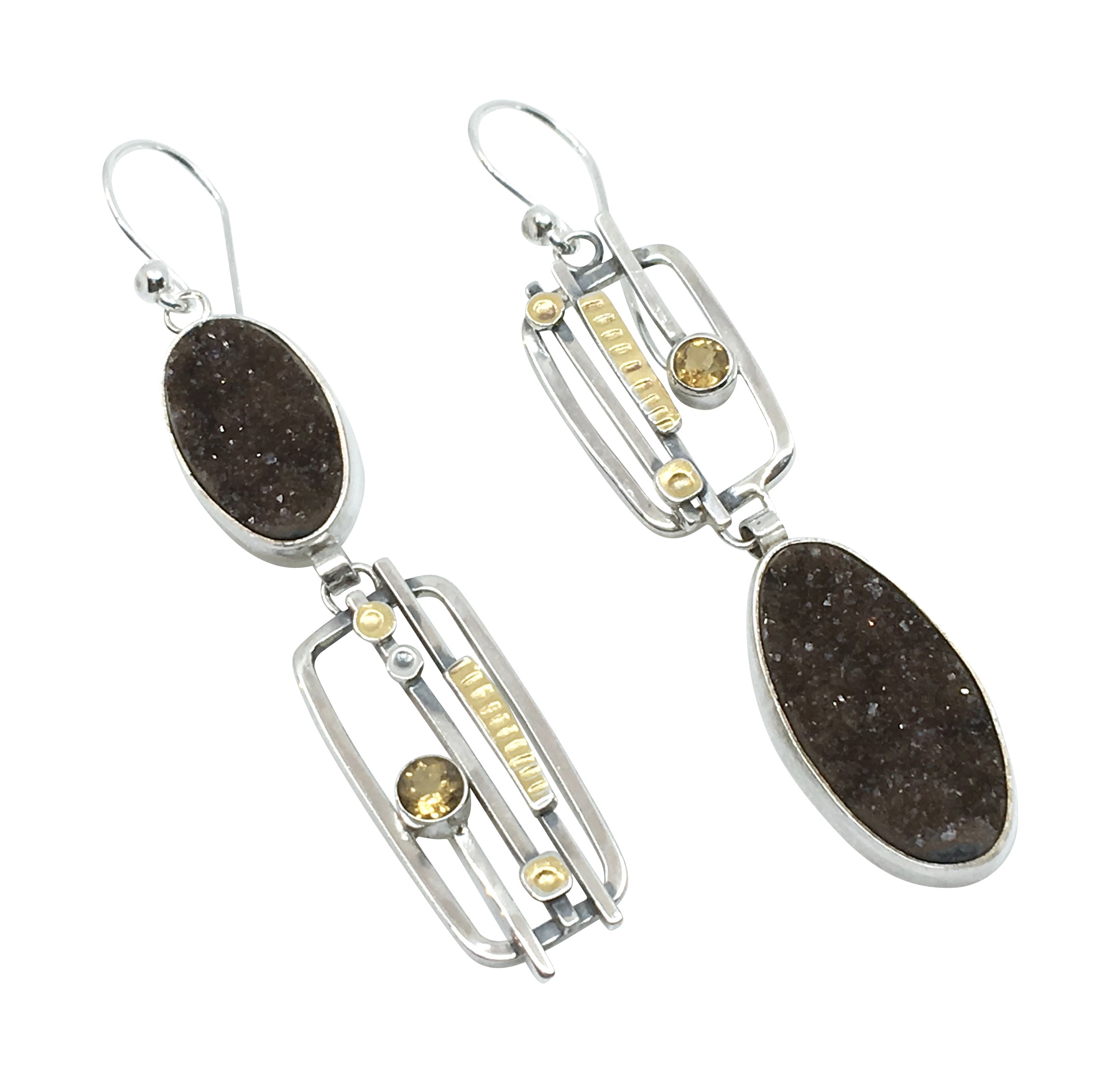 Chocolate Druzy Earrings