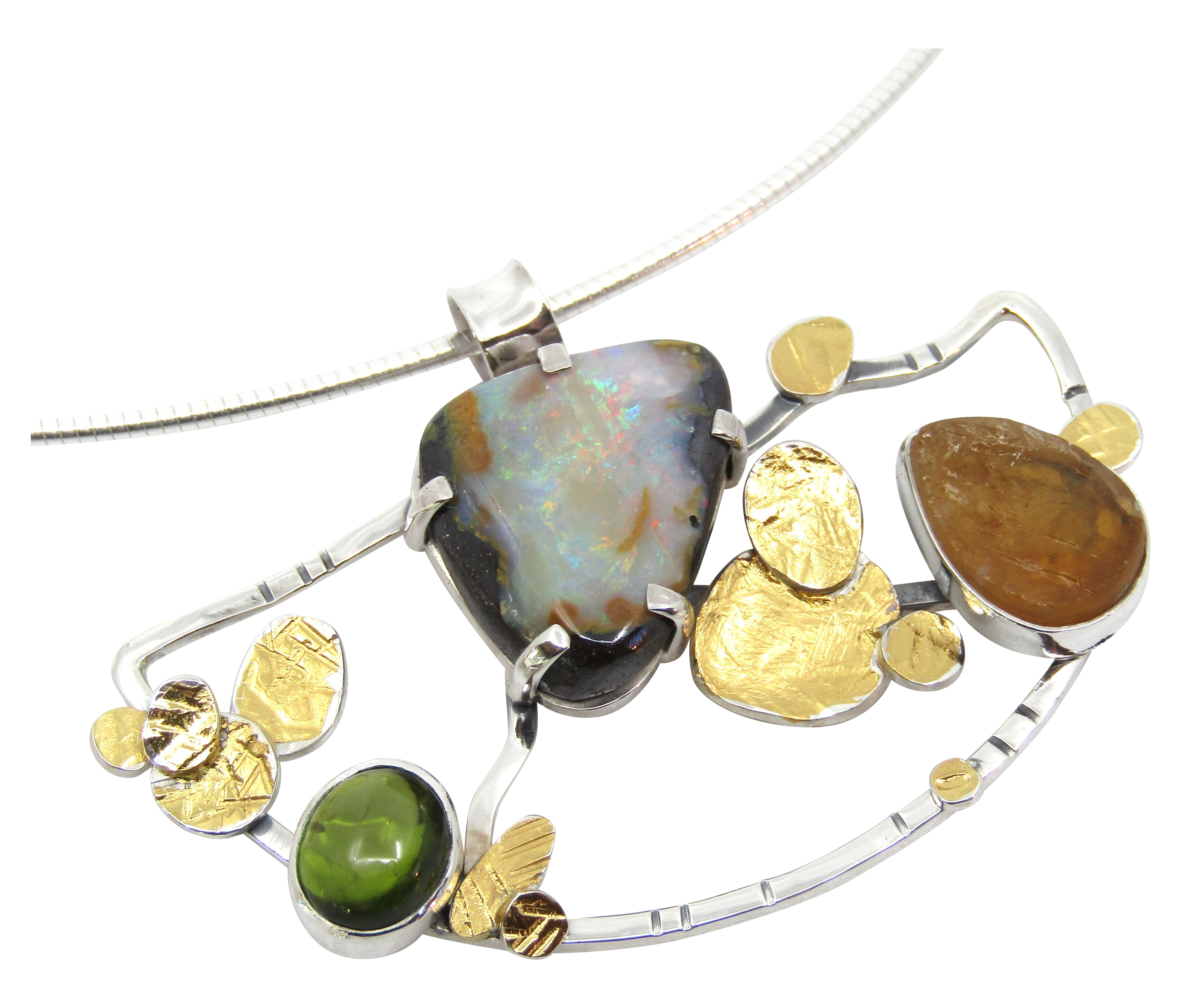 Australian Boulder Opal Pendant