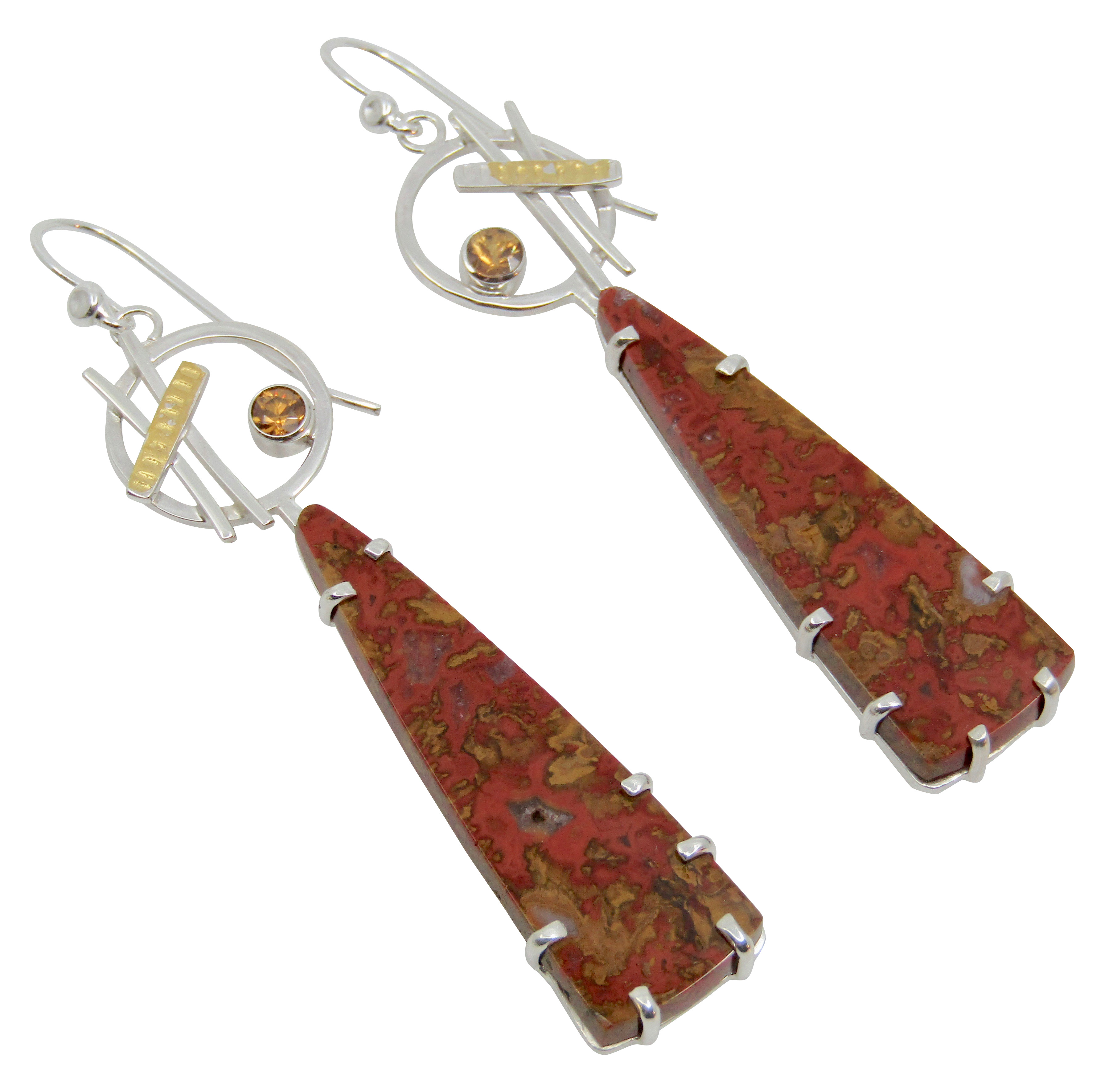 Moroccan Seam Agate Earrings