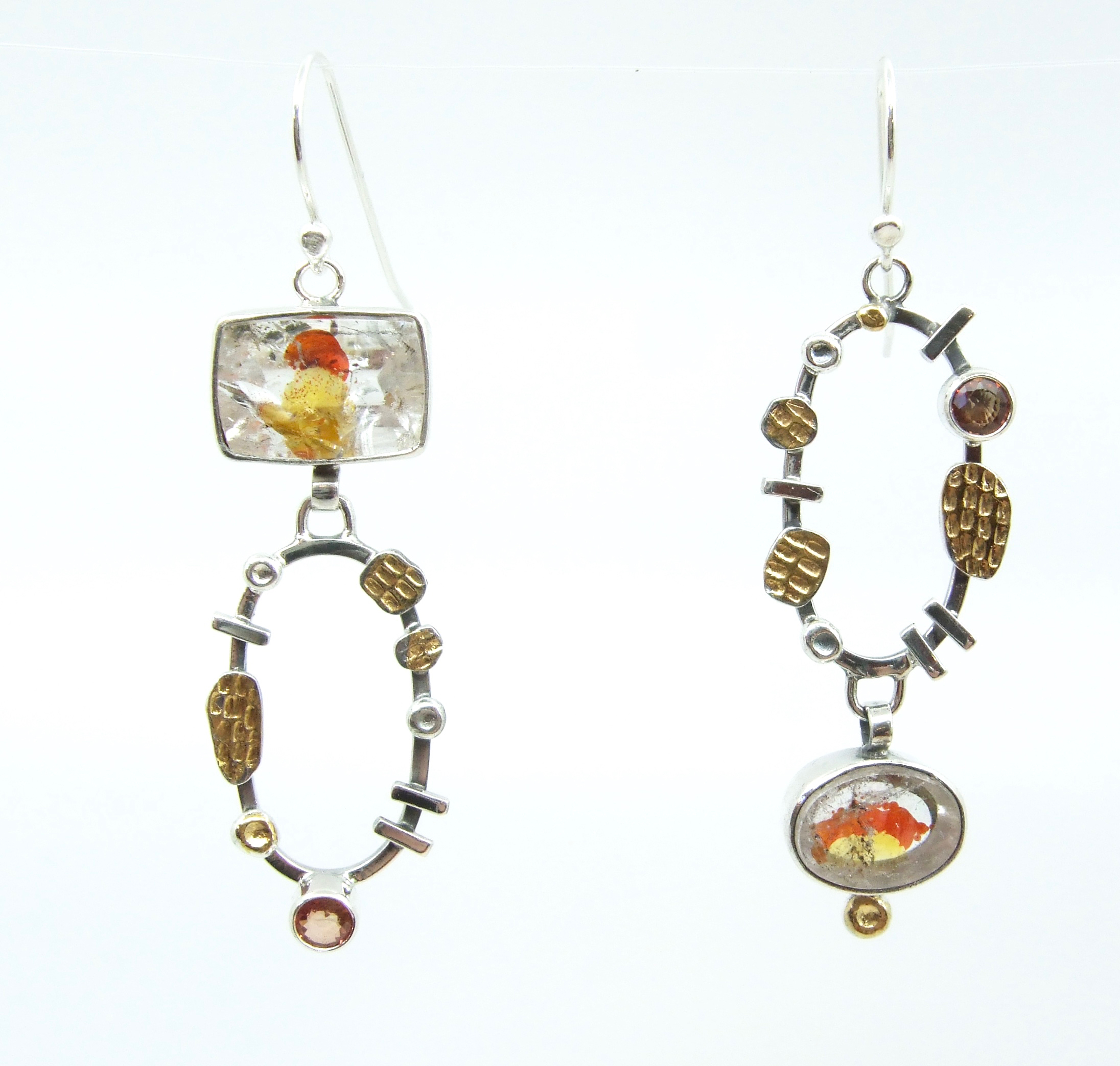 Iron Oxide Quartz Earrings