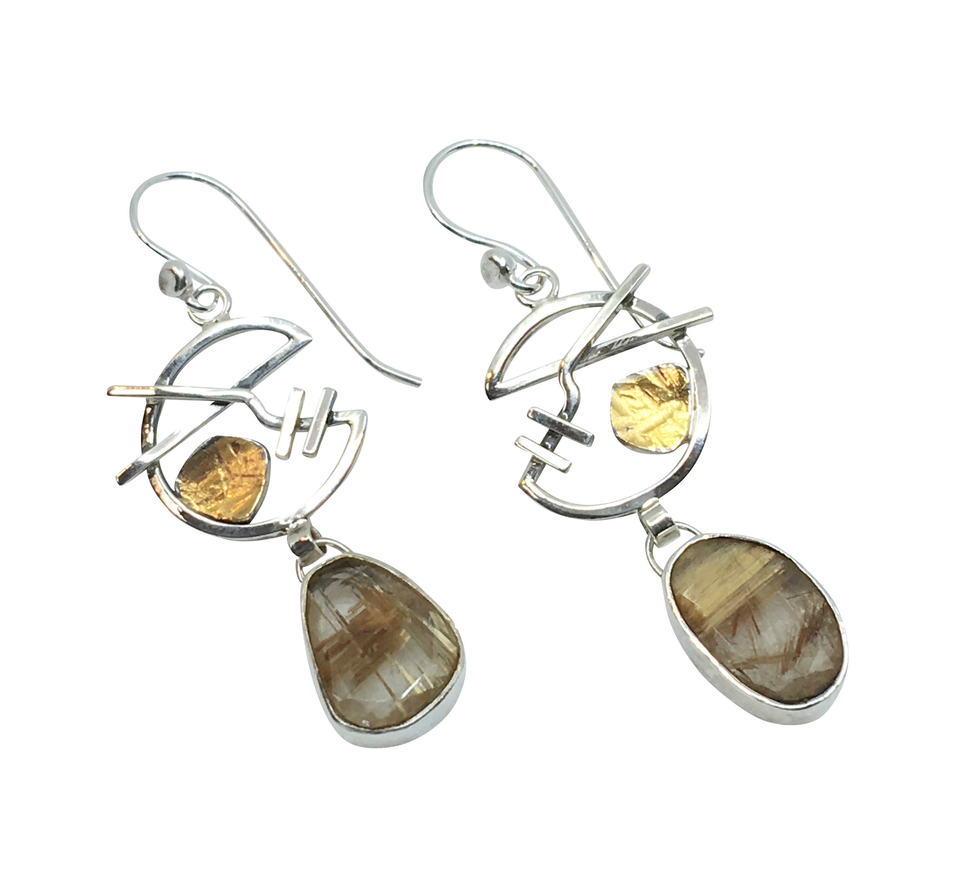 Golden Rutile Earrings