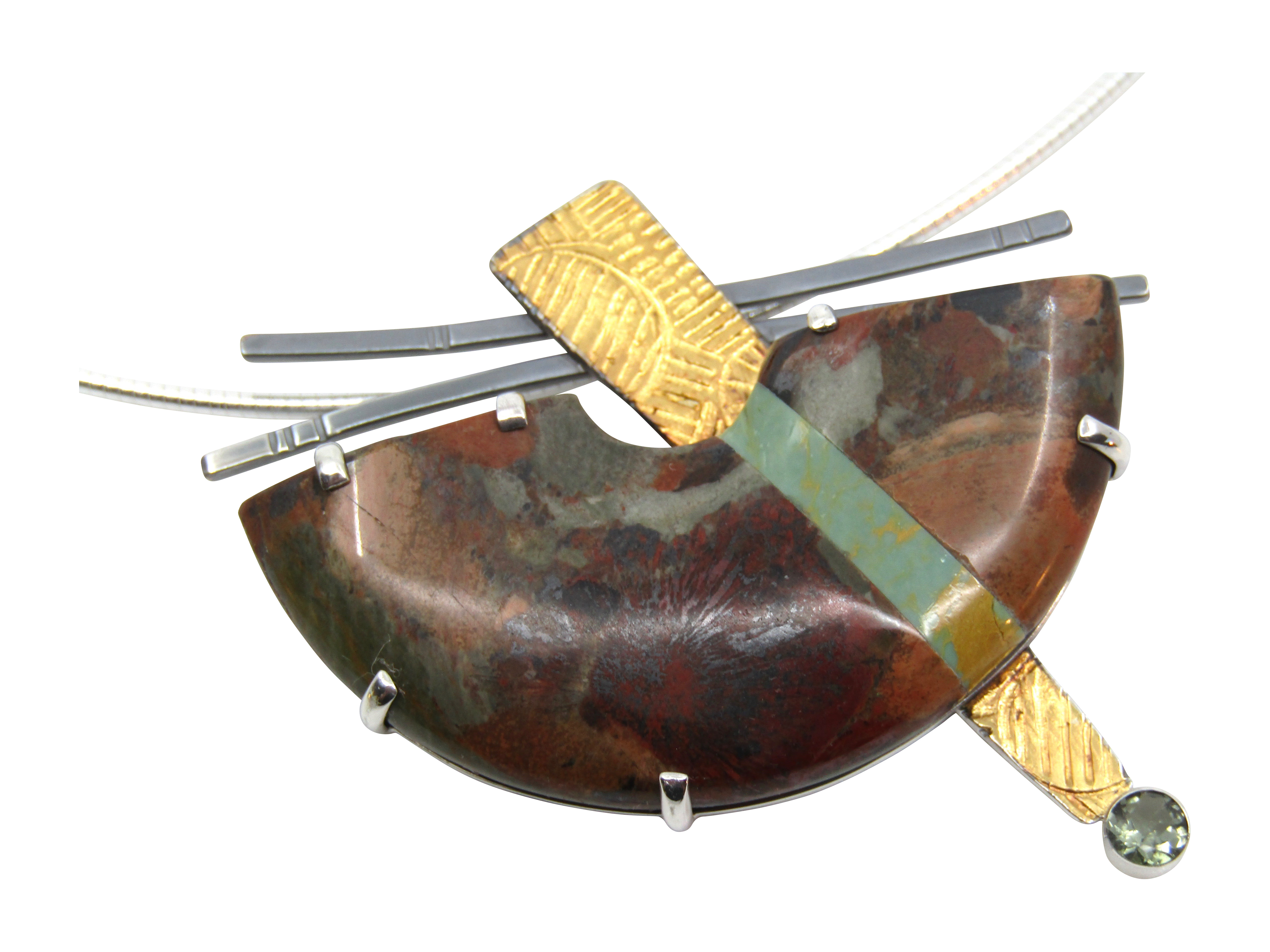 Jasper & Turquoise Intarsia, Peridot