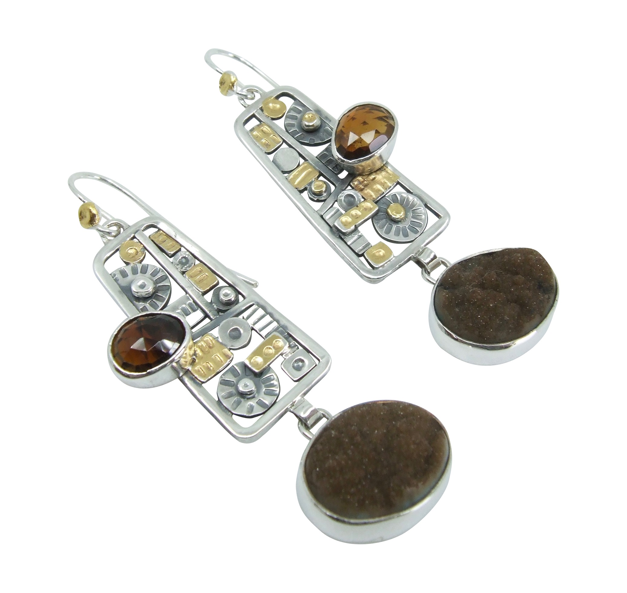 Chocolate Druzy Earrings