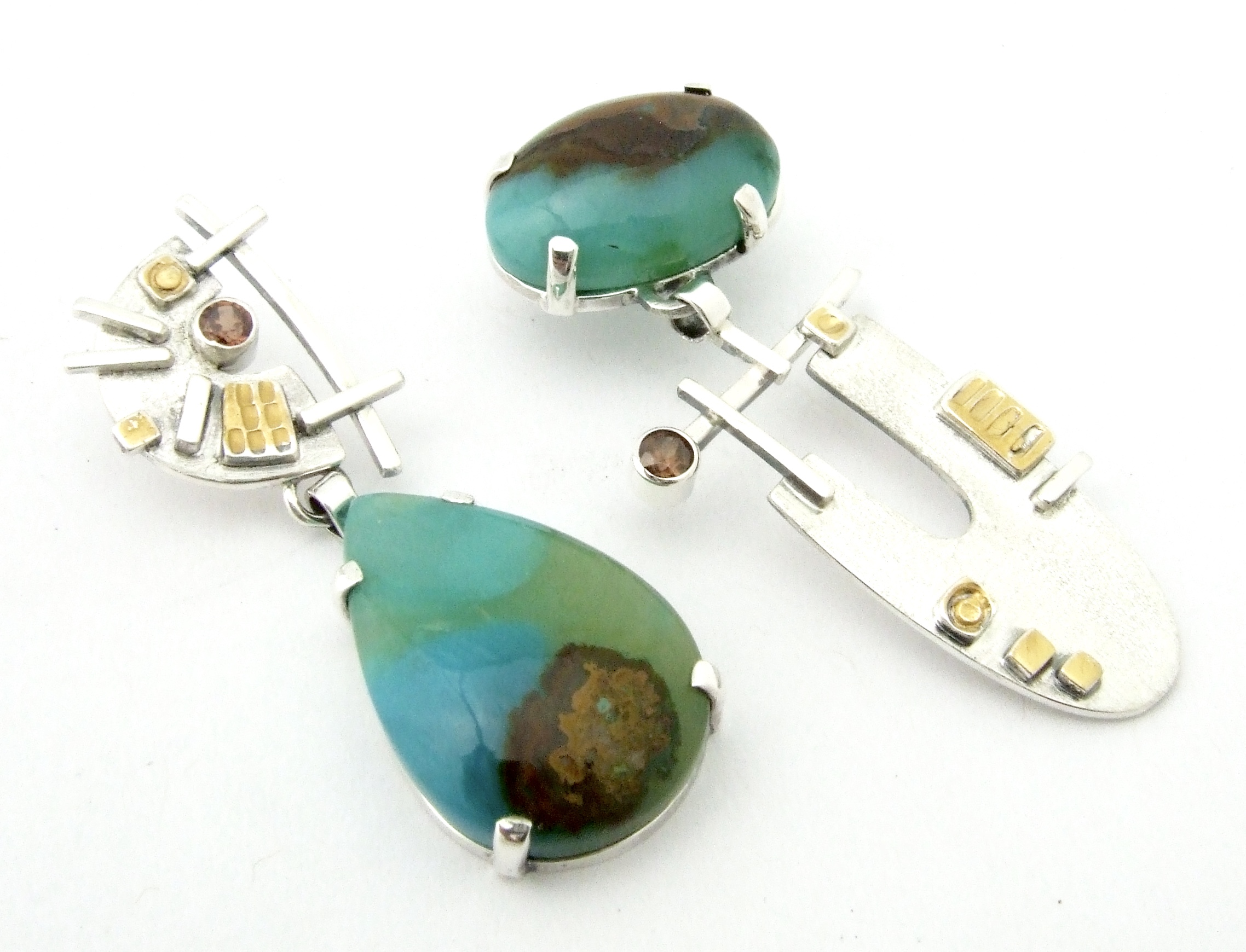 Gem Silica Chrysoprase Earrings